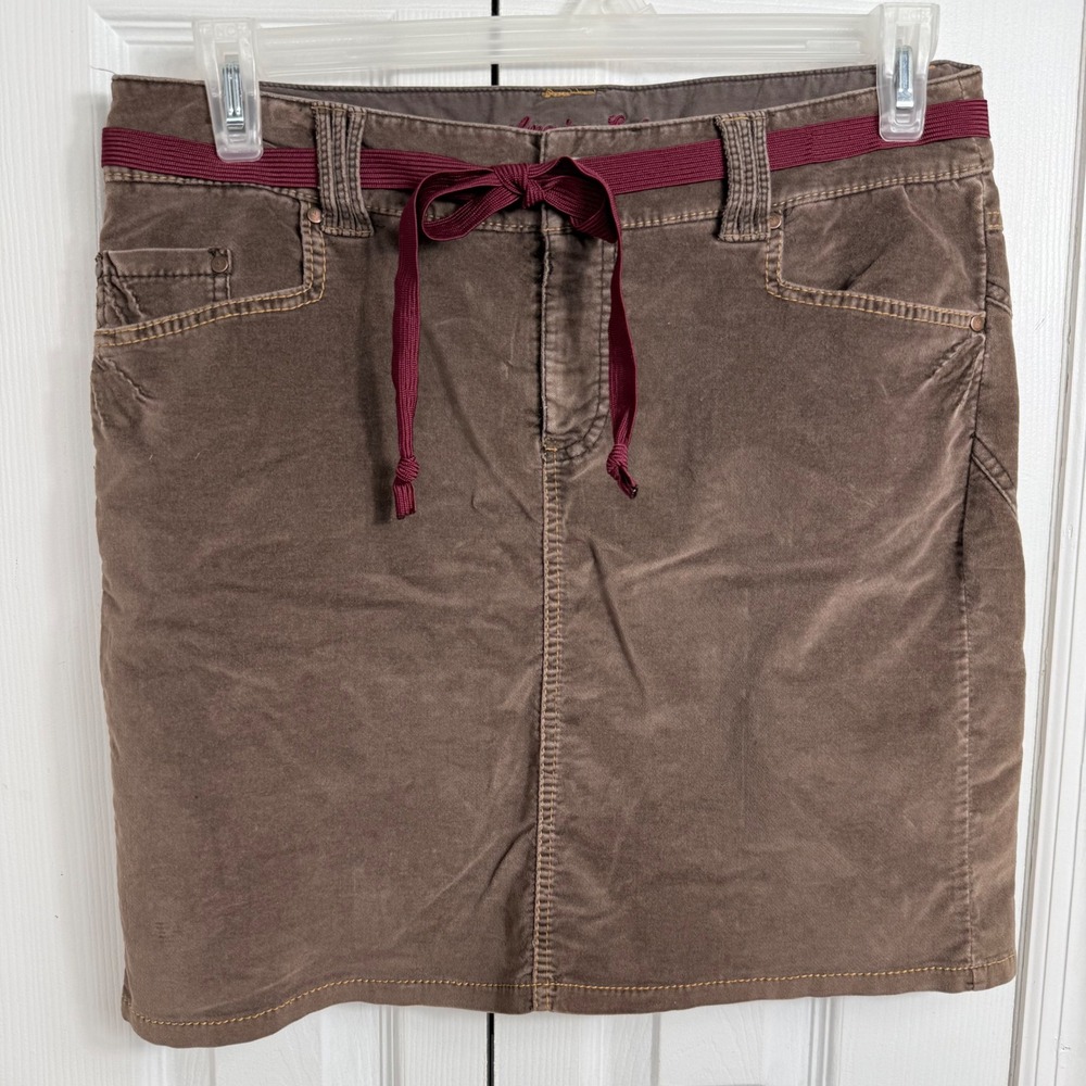 Vintage American Eagle Corduroy Mini Skirt 8 Brown Y2K Cottagecore Indie Boho